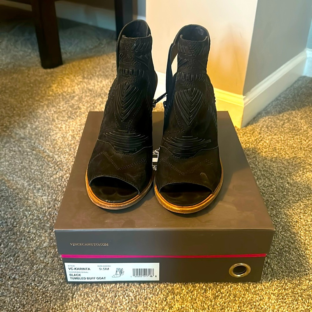 Vince Camuto block heel booties.  Size 9.5